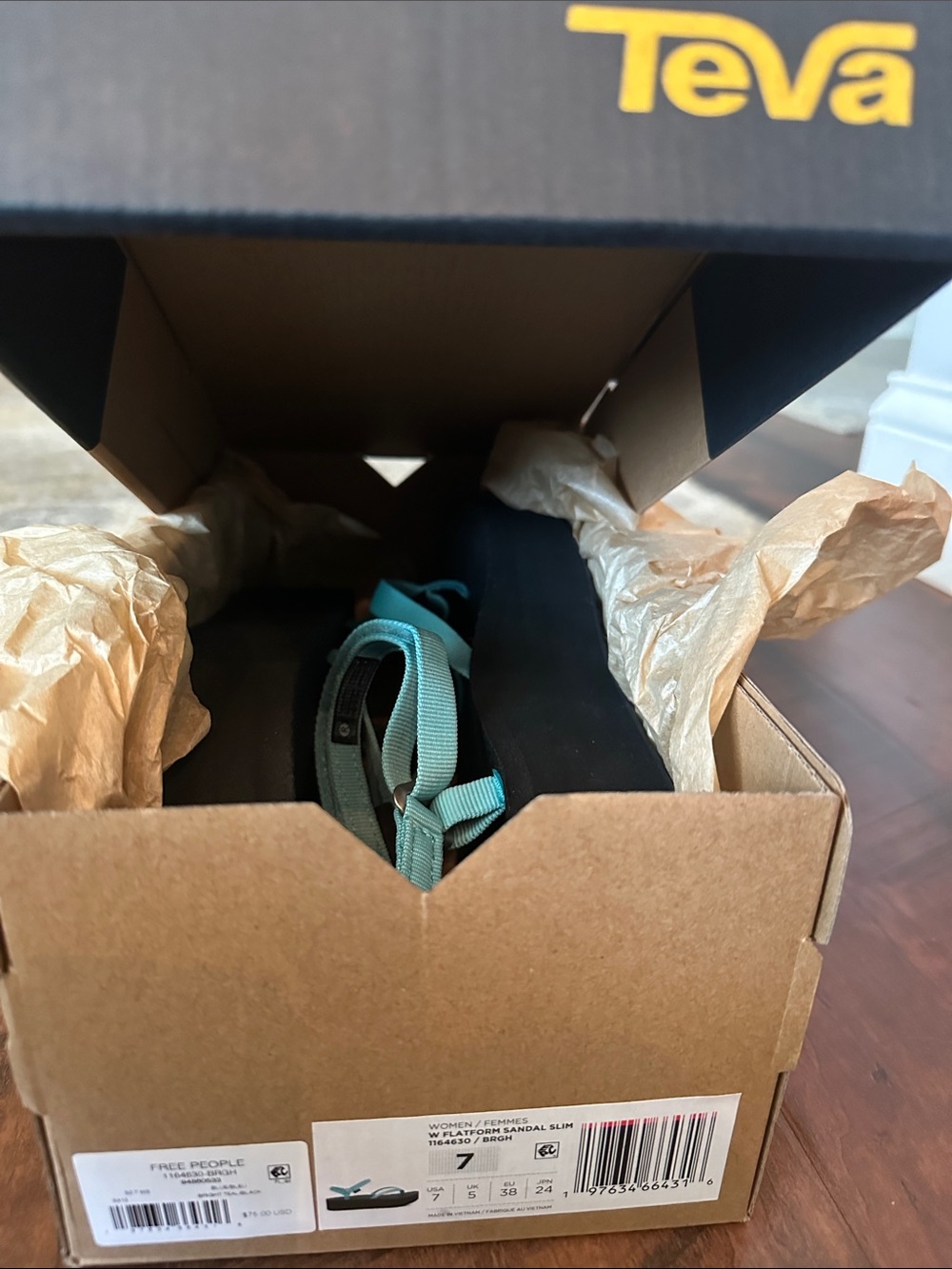 Teva Women's Teal Strappy Footbed Sandals - Picture 13 of 16